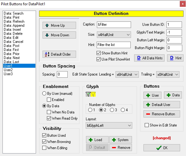 Component Editor TDataPilot Component Editor